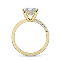 Ariel 4 Claws with half Swirled Diamonds on Band