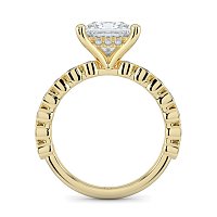 Cara 4 Claws with Oval and Round Diamonds on Band