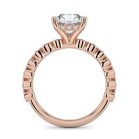 Cara 4 Claws with Oval and Round Diamonds on Band