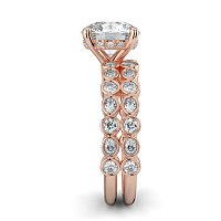 Cara Oval and Round Diamonds Wedding Ring