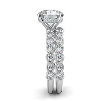 Cara Oval and Round Diamonds Wedding Ring