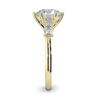 Cathedral 6 Claws with Emerald Diamonds on Band