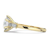 Cathedral 6 Claws with Emerald Diamonds on Band
