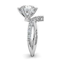 Jana 6 Claws and Double Band with Diamonds