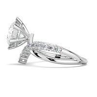 Jana 6 Claws and Double Band with Diamonds