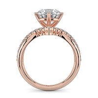Jana 6 Claws and Double Band with Diamonds