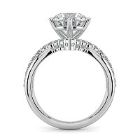 Jana 6 Claws and Double Band with Diamonds