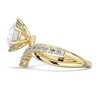 Jana 6 Claws and Double Band with Diamonds