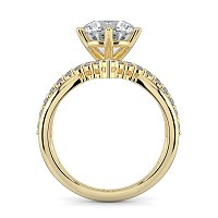 Jana 6 Claws and Double Band with Diamonds
