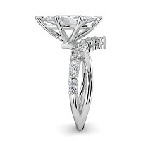 Jana 6 Claws and Double Band with Diamonds