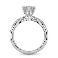 Jana 6 Claws and Double Band with Diamonds