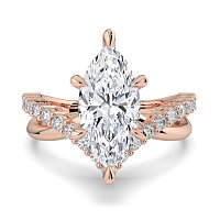 Jana 6 Claws and Double Band with Diamonds