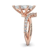 Jana 6 Claws and Double Band with Diamonds