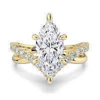 Jana 6 Claws and Double Band with Diamonds
