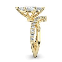 Jana 6 Claws and Double Band with Diamonds