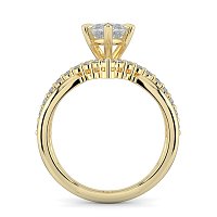 Jana 6 Claws and Double Band with Diamonds
