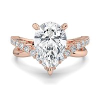Jana 6 Claws and Double Band with Diamonds