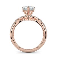 Jana 6 Claws and Double Band with Diamonds
