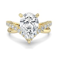 Jana 6 Claws and Double Band with Diamonds
