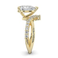 Jana 6 Claws and Double Band with Diamonds