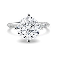 Ariel with 4 Claws with Swirled Diamonds on Band