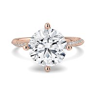 Ariel with 4 Claws with Swirled Diamonds on Band