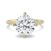 Ariel with 4 Claws with Swirled Diamonds on Band
