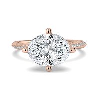 Ariel with 4 Claws with Swirled Diamonds on Band