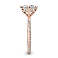 Ariel with 4 Claws with Swirled Diamonds on Band