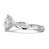 Jana 6 Claws with Diamonds on Half Band