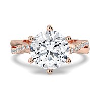 Jana 6 Claws with Diamonds on Half Band