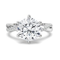 Jana 6 Claws with Diamonds on Half Band
