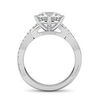 Jana 6 Claws with Diamonds on Half Band