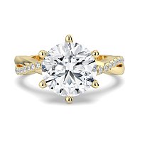 Jana 6 Claws with Diamonds on Half Band