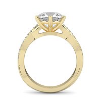 Jana 6 Claws with Diamonds on Half Band