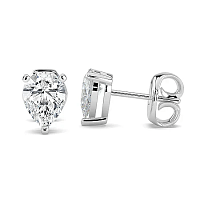 Earrings with 2 Lab Grown IGI Diamonds 2.10ct Total Weight