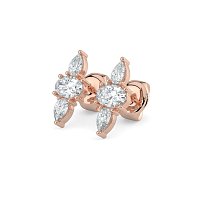 Trilogy Claw Set Earrings with Lab-grown Diamonds