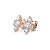 Trilogy Claw Set Earrings with Lab-grown Diamonds