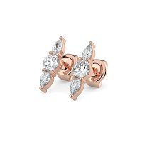 Trilogy Claw Set Earrings with Lab-grown Diamonds