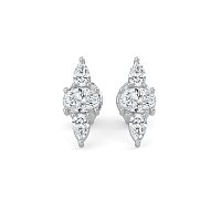 Trilogy Claw Set Earrings with Lab-grown Diamonds