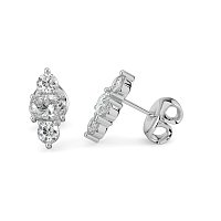 Trilogy Claw Set Earrings with Lab-grown Diamonds