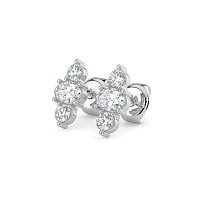 Trilogy Claw Set Earrings with Lab-grown Diamonds