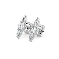 Trilogy Claw Set Earrings with Lab-grown Diamonds