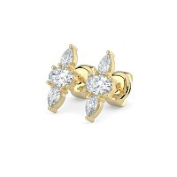 Trilogy Claw Set Earrings with Lab-grown Diamonds