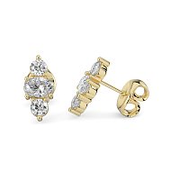 Trilogy Claw Set Earrings with Lab-grown Diamonds