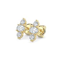 Trilogy Claw Set Earrings with Lab-grown Diamonds