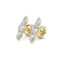 Trilogy Claw Set Earrings with Lab-grown Diamonds