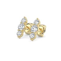 Trilogy Claw Set Earrings with Lab-grown Diamonds