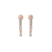 Drop Earrings with Claw Set Total 0.18cts Lab-grown Round Diamonds