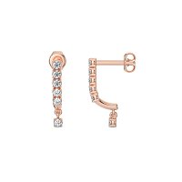 Drop Earrings with Claw Set Total 0.18cts Lab-grown Round Diamonds